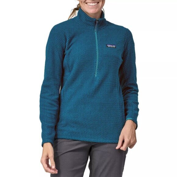 NWT Patagonia R1 Air Zip Neck Blue Fleece Jacket - Picture 6 of 8